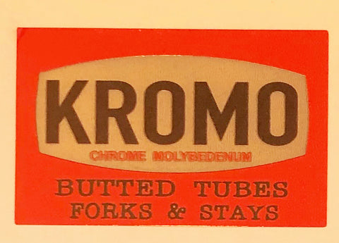 Kromo Plain gauge butted tubes, forks and stays