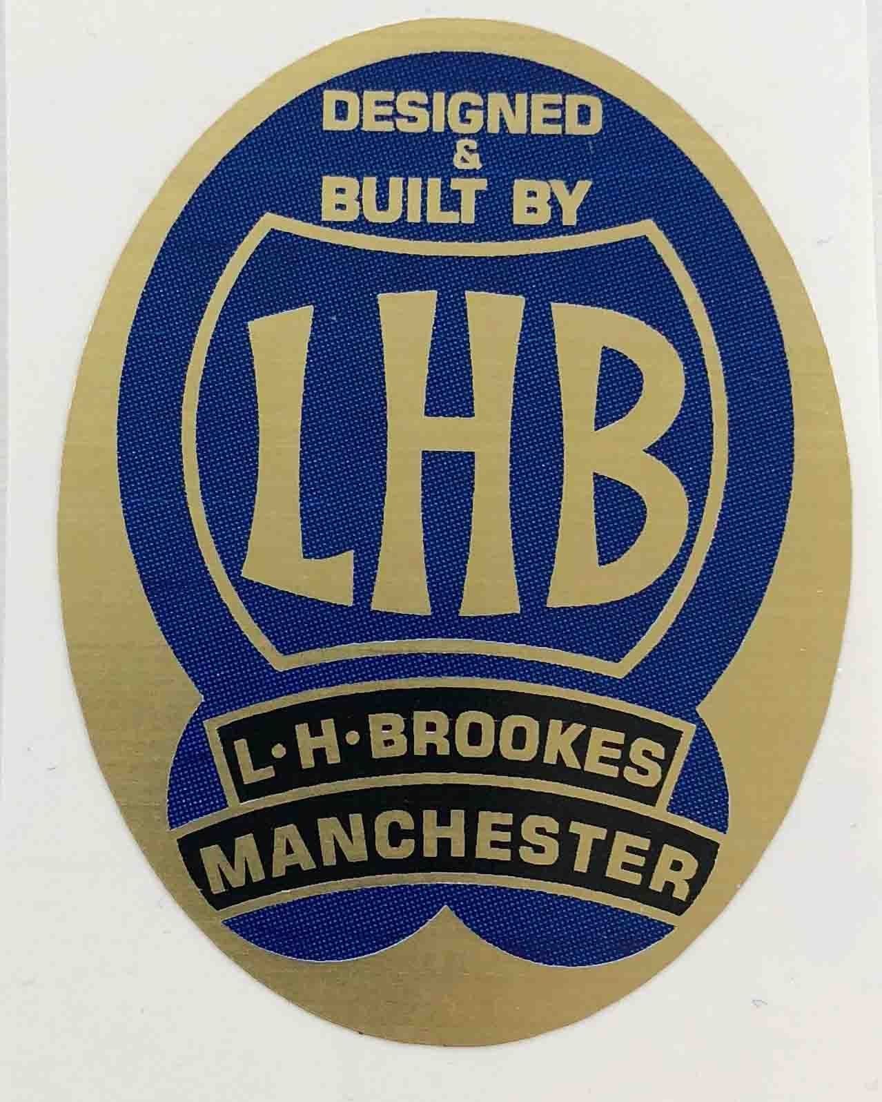 L H Brookes, Manchester Head/seat crest. - H Lloyd Cycles