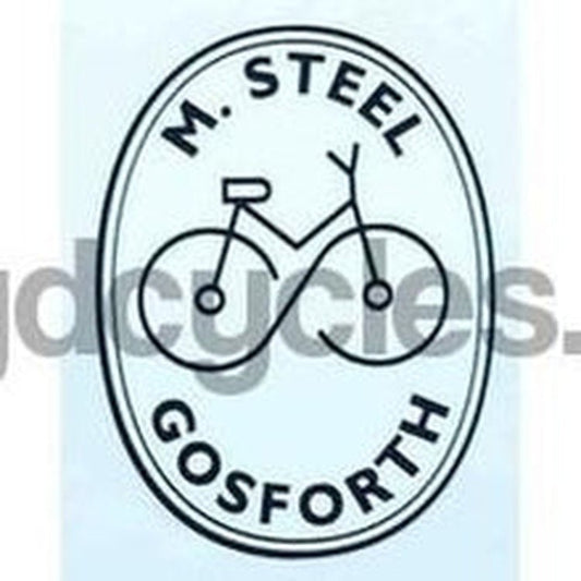 M STEEL (Gosforth) head/seat decal. - H Lloyd Cycles