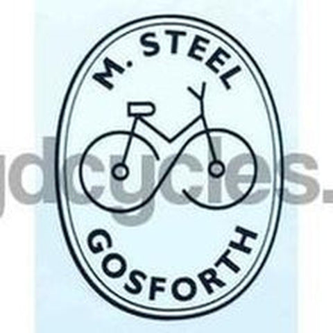 M STEEL (Gosforth) head/seat decal.