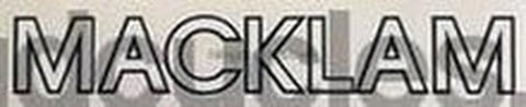 MACKLAM downtube decal for Bernard Macklam (Leeds) frames.