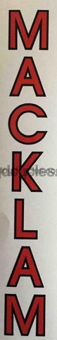 MACKLAM seattube decal for Bernard Macklam (Leeds) frames.