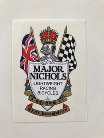 MAJOR NICHOLS Headtube decal Reform Street