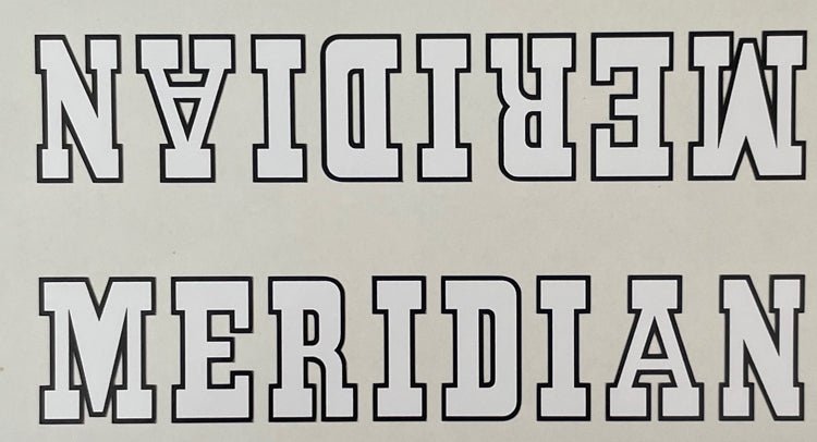 Meridian double downtube decal - H Lloyd Cycles