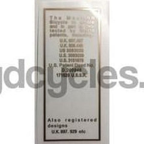 Moulton Patent Deccal