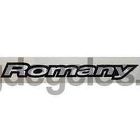 ORBIT top tube decal for "Romany". White with black edge - H Lloyd Cycles