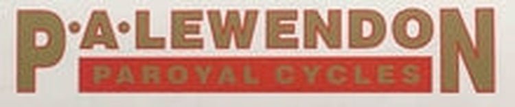 PA Lewendon Paroyal Cycles downtube decal - H Lloyd Cycles