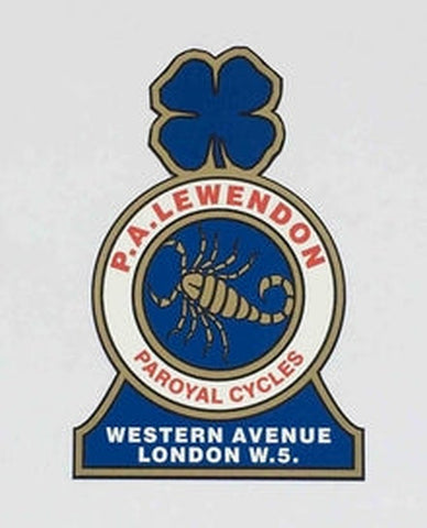 PA Lewendon Paroyal Cycles Head decal