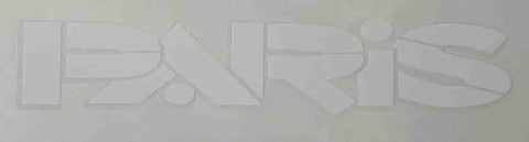 Paris white downtube decal