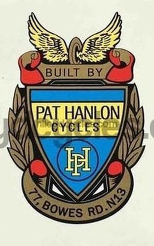 Pat Hanlon head/seat crest decal. - H Lloyd Cycles