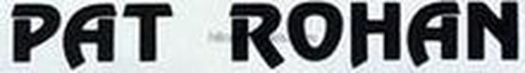 Pat Rohan downtube decal block caps in unique typeface. - H Lloyd Cycles