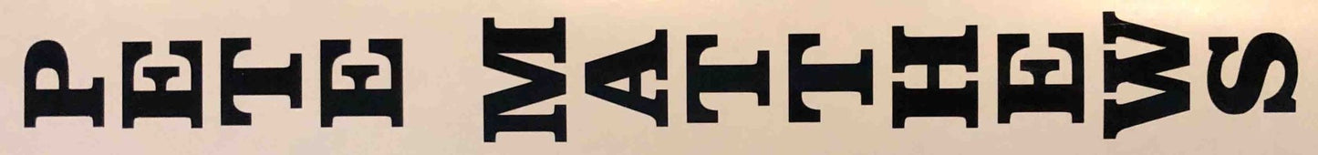 Pete Matthews Seat Tube decal - H Lloyd Cycles