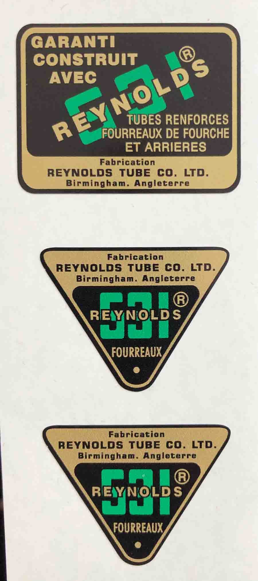 PEUGEOT detail FRENCH 531 Double Butted frame and fork transfers. - H Lloyd Cycles