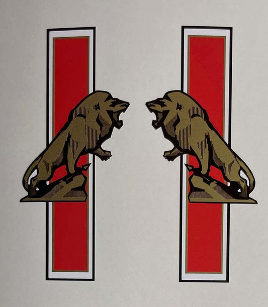 Peugeot seat tube lion decals - H Lloyd Cycles