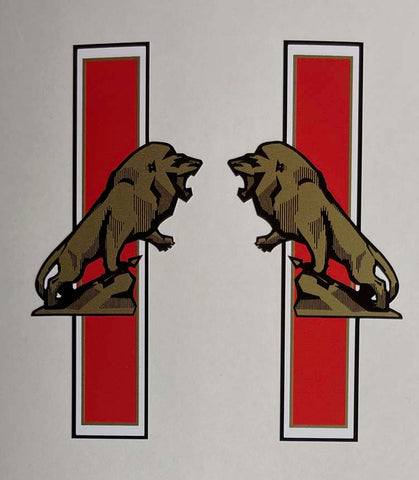 Peugeot seat tube lion decals