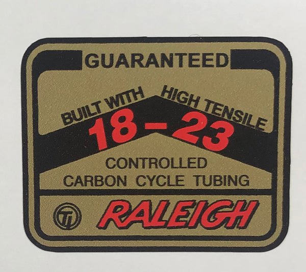 Raleigh 18 - 23 tubing decal - H Lloyd Cycles