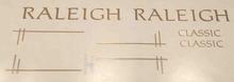Raleigh Classic Decal set - H Lloyd Cycles