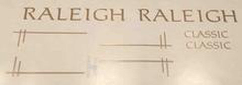 Raleigh Classic Decal set