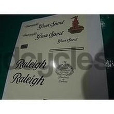 Raleigh Gran Sport decal set. 1980's type.