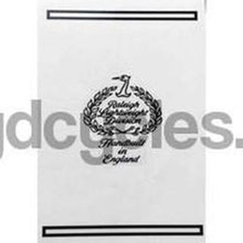 RALEIGH Handbuilt lightweight division seat tube decal