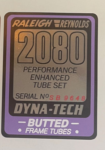 Raleigh 2080 Frame decal