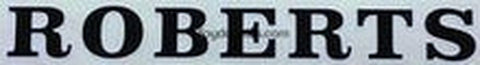 ROBERTS downtube decal in curly serif style