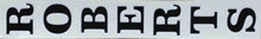 ROBERTS seat tube in curly serif style arranged vertically - H Lloyd Cycles