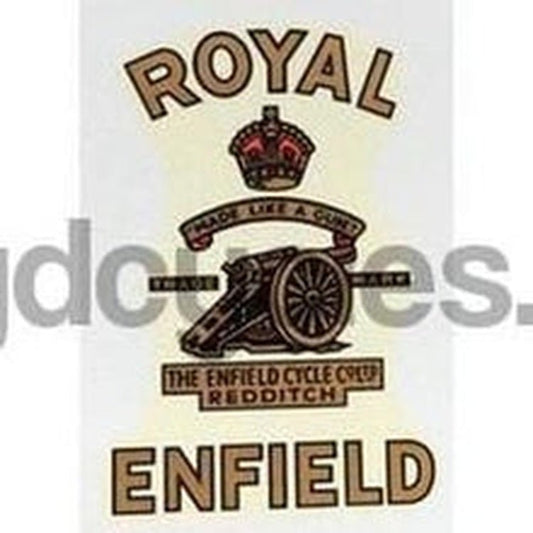 ROYAL ENFIELD gold gun trade - mark. - H Lloyd Cycles