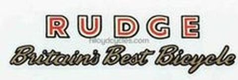 RUDGE "Britains Best Bicycle" decal.