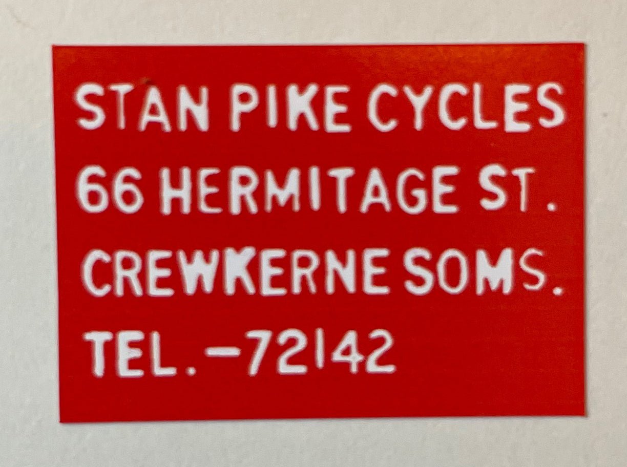 Stan Pike shop sticker - H Lloyd Cycles