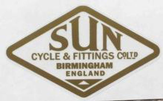 SUN. Gold diamond shaped for head or mudguard. - H Lloyd Cycles