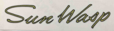 Sun Wasp d/t decal in distinctive script.