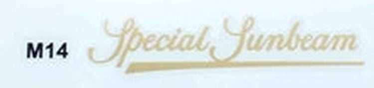 SUNBEAM gold script downtube for "SPECIAL SUNBEAM" - H Lloyd Cycles