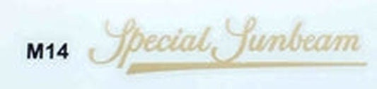 SUNBEAM gold script downtube for "SPECIAL SUNBEAM" - H Lloyd Cycles