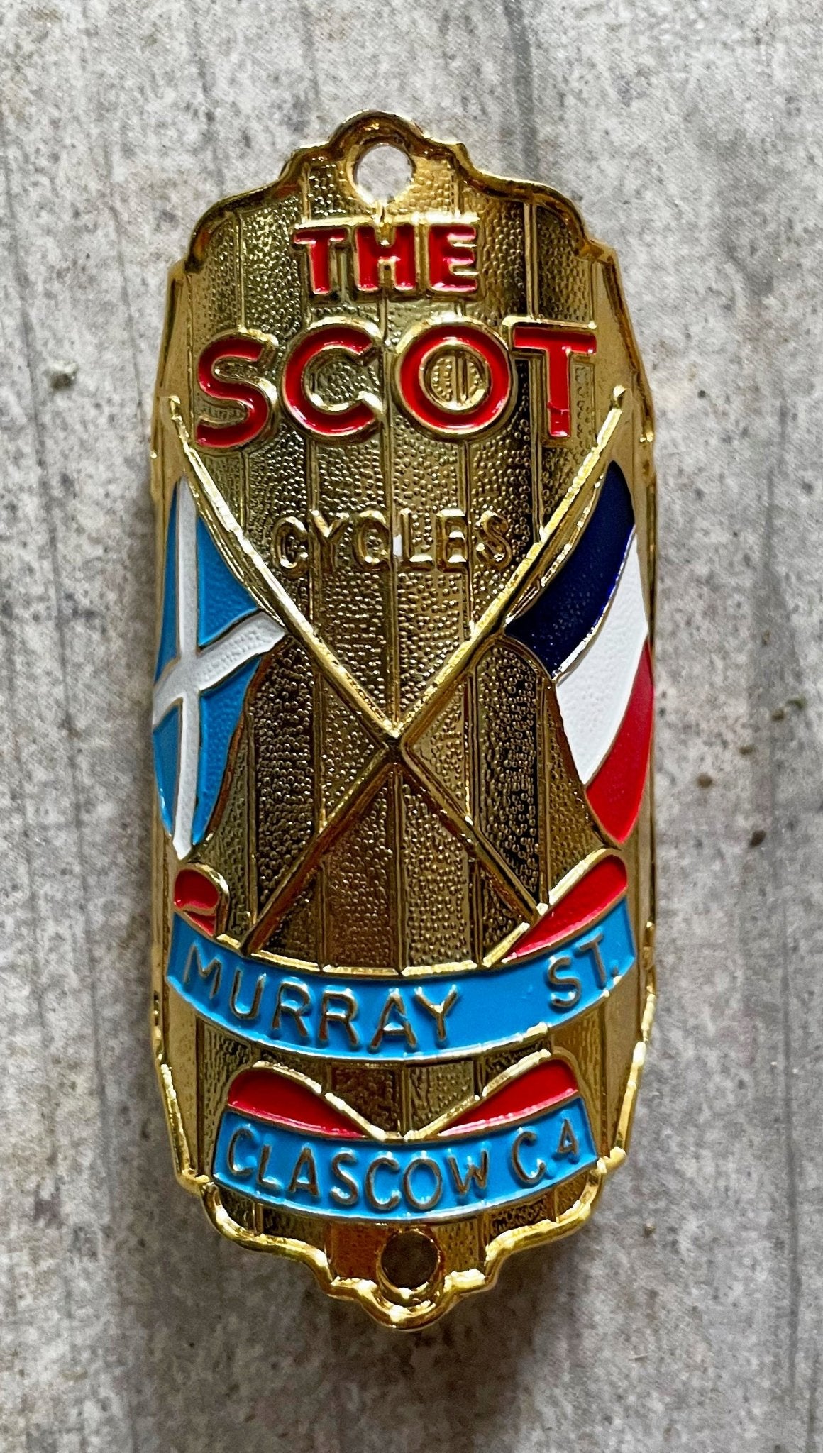 The Scot Metal Headbadge - H Lloyd Cycles