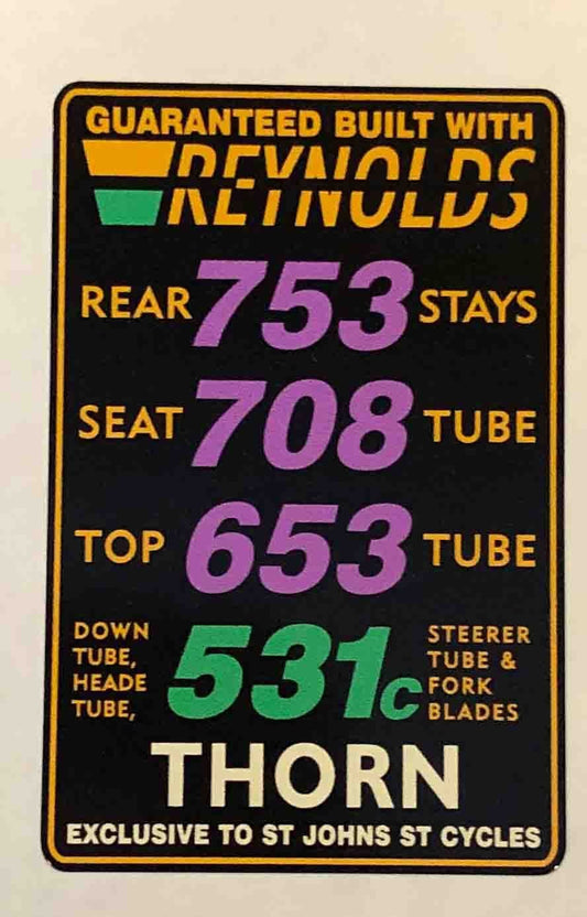 Thorn Reynolds Decal - H Lloyd Cycles