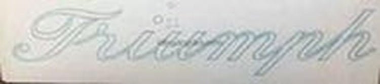 TRIUMPH down tube in script. - H Lloyd Cycles