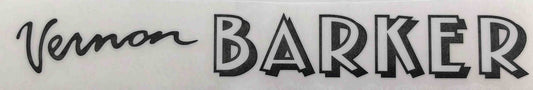 Vernon Barker Downtube decal - H Lloyd Cycles