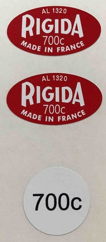 Vintage RIGIDA rim decals